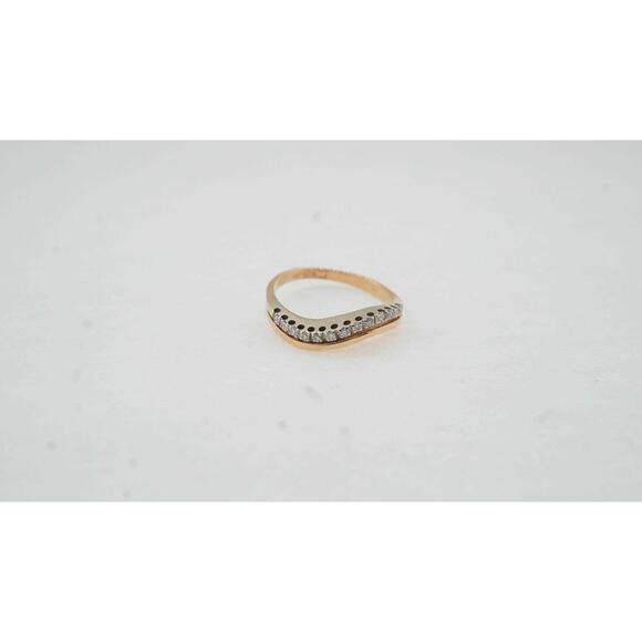 Jewelry - Stunning Estate Vintage Diamond Ring 14k Multi-Tone Gold 0.20 TCW Size 7.25